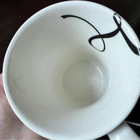 Brother Sister Design Studio Monogram White Black Coffee Tea Mug Letter K - Picture 9 of 11